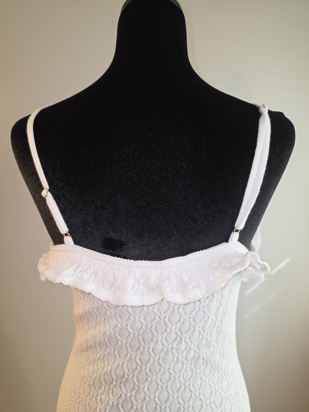 White Ruffle Dress Cardigan Set - Picture 9 of 10